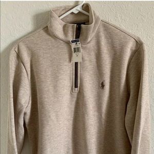 NWT Polo Ralph Lauren S 3/4 Zip Jacket Tan Beige